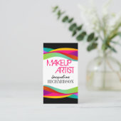 Bunter Wirbels-Make-upkünstler Visitenkarte (Stehend Vorderseite)