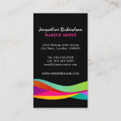 Bunter Wirbels-Make-upkünstler Visitenkarte (Rückseite)