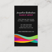 Bunter Wirbels-Make-upkünstler Visitenkarte (Rückseite)