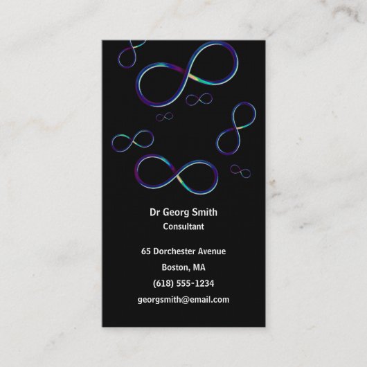 Bunter Wissenschaftler der Unendlichkeits-| Visitenkarte (Vorderseite)