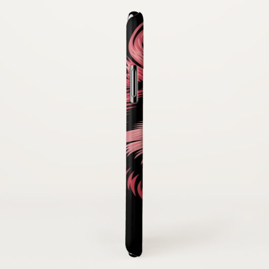 bunter Wolf auf schwarzem Hintergrund Case-Mate iPhone Hülle (Hinten/Rechts)