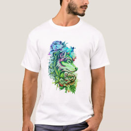 bunter Wolf Herrscher T - Shirt 
