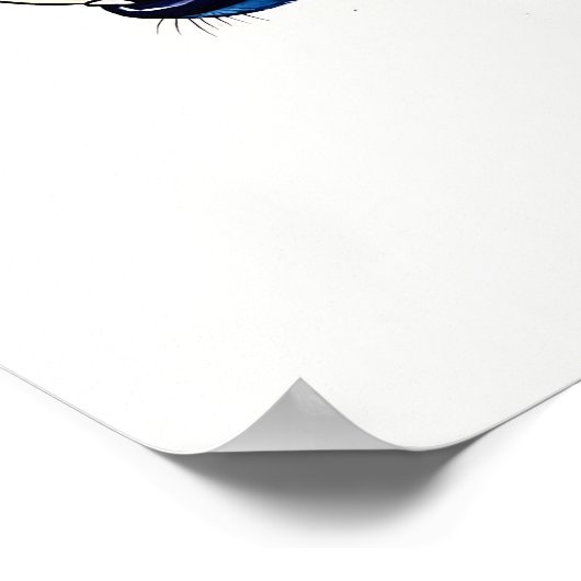 Bunter Wolf  Poster (Ecke)