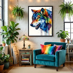 Bunter Wolf Poster
