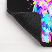 Bunter Wolf-Splash-Art-Wildtier- Mousepad (Ecke)