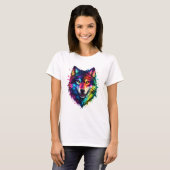 Bunter Wolf T-Shirt (Vorne ganz)