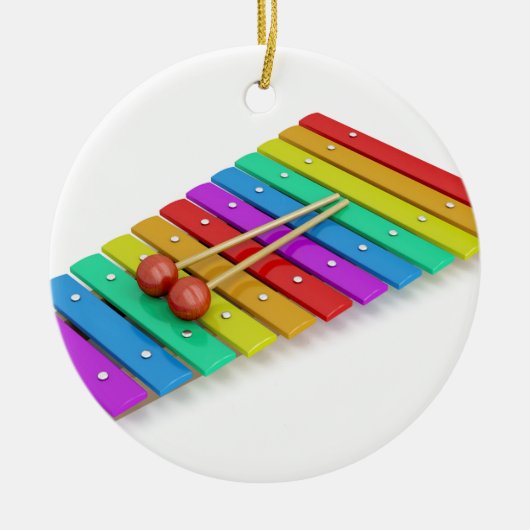 Bunter Xylophone Keramik Ornament (Vorne)