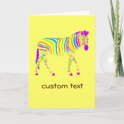 Bunter Zebra Karte (Vorderseite)