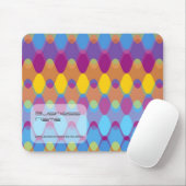 Bunter Zickzack bewegt modernes abstraktes Muster Mousepad (Mit Mouse)