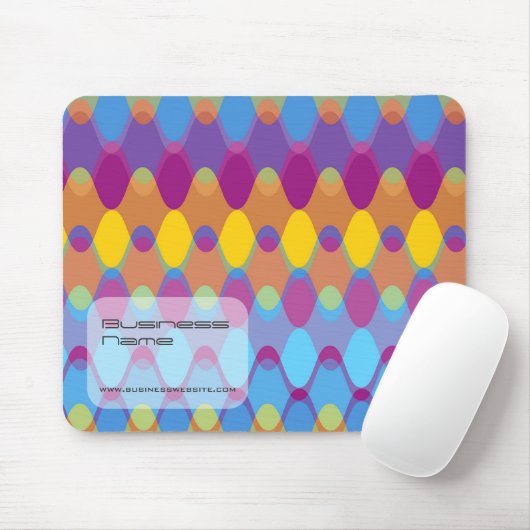 Bunter Zickzack bewegt modernes abstraktes Muster Mousepad (Mit Mouse)