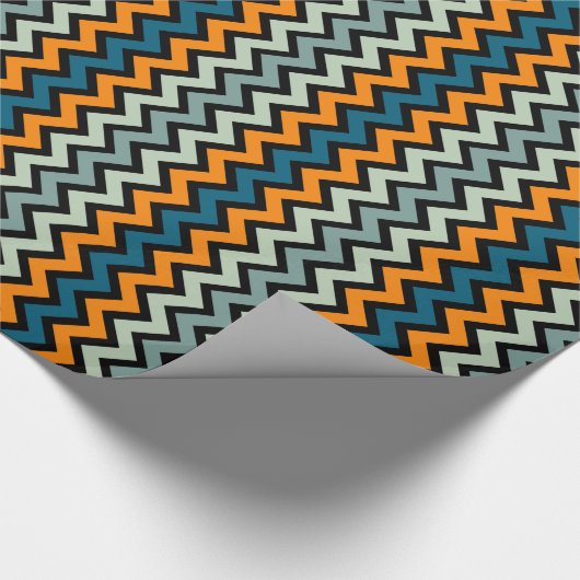 Bunter Zickzack-Zickzack geometrisches Muster Geschenkpapier (Ecke)