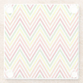 Bunter Zickzack-Zickzack Muster Glasuntersetzer (Rückseite)