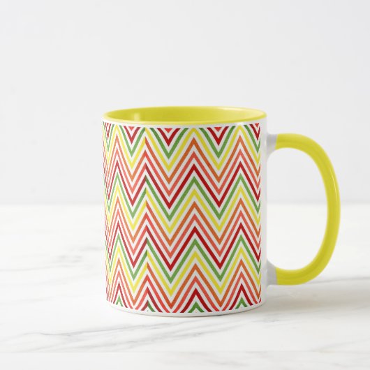 Bunter Zickzack-Zickzack Muster Tasse (Rechts)