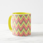 Bunter Zickzack-Zickzack Muster Tasse (Vorderseite Links)