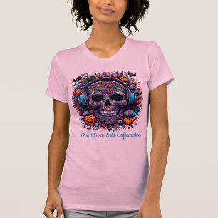 Bunter Zucker-Schädel-Halloween-Tag der Toten T-Shirt