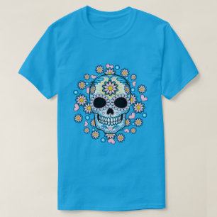 Bunter Zuckerschädel T-Shirt