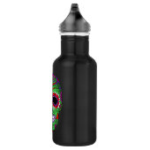 Bunter Zuckerschädel-Tag der Toten Edelstahlflasche (Rechts)