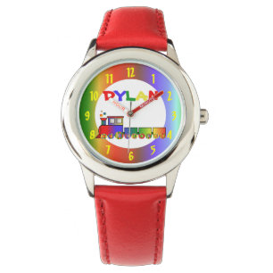 Bunter Zug personalisiert Armbanduhr