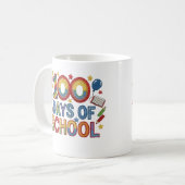 Buntes 100 Tage Schule Kaffeetasse (Vorderseite Links)