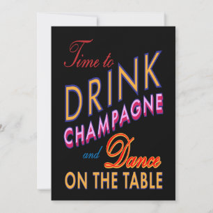 Buntes 21. Geburtstagszeit, um Champagner zu trink Einladung