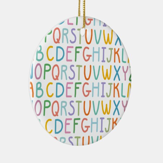 Buntes ABCs Keramikornament (Rechts)