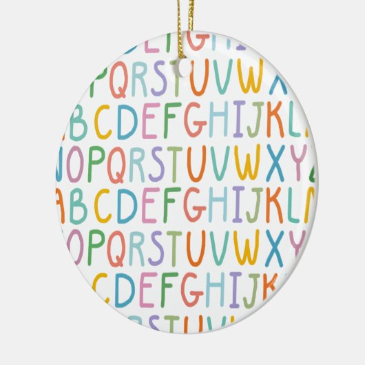 Buntes ABCs Keramikornament (Links)