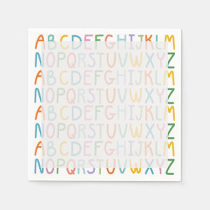 Buntes ABCs Serviette