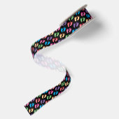Buntes Abdruck-Band Satinband (Rückseite)