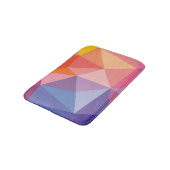 Buntes abstraktes Dreieck-Muster Badematte (Schrägansicht)