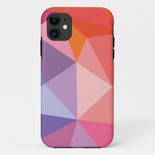 Buntes abstraktes Dreieck-Muster Case-Mate iPhone Hülle (Rückseite)