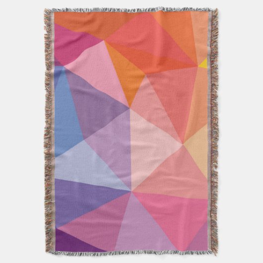 Buntes abstraktes Dreieck-Muster Decke (Vorderseite Vertikal)
