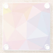 Buntes abstraktes Dreieck-Muster Glasuntersetzer (Rückseite)