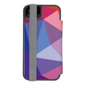 Buntes abstraktes Dreieck-Muster Incipio iPhone Geldbeutel-Hülle (Folio Rückseite)