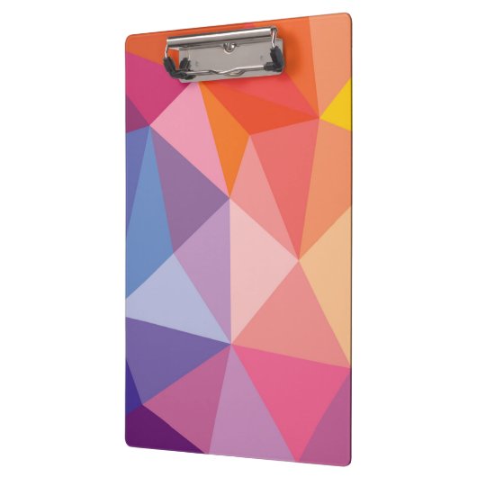 Buntes abstraktes Dreieck-Muster Klemmbrett (Links)
