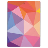 Buntes abstraktes Dreieck-Muster Klemmbrett (Rückseite)