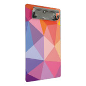 Buntes abstraktes Dreieck-Muster Mini Klemmbrett (Schrägansicht)
