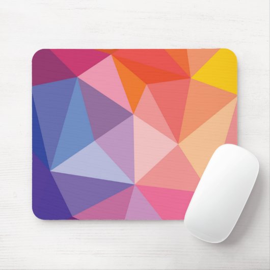 Buntes abstraktes Dreieck-Muster Mousepad (Mit Mouse)