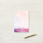 Buntes abstraktes Dreieck-Muster Post-it Klebezettel (Auf Schreibtisch)