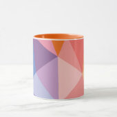 Buntes abstraktes Dreieck-Muster Tasse (Zentrum)