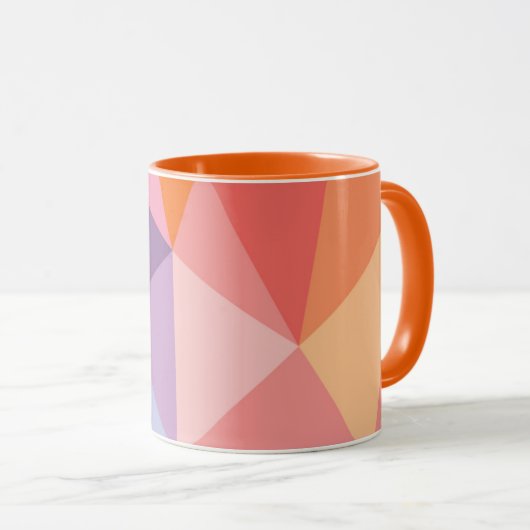 Buntes abstraktes Dreieck-Muster Tasse (VorderseiteRechts)