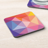 Buntes abstraktes Dreieck-Muster Untersetzer (Linke Seite)