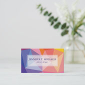 Buntes abstraktes Dreieck-Muster Visitenkarte (Stehend Vorderseite)