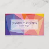 Buntes abstraktes Dreieck-Muster Visitenkarte (Vorderseite)
