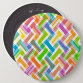 Buntes abstraktes geometrisches Muster Button (Vorne & Hinten)