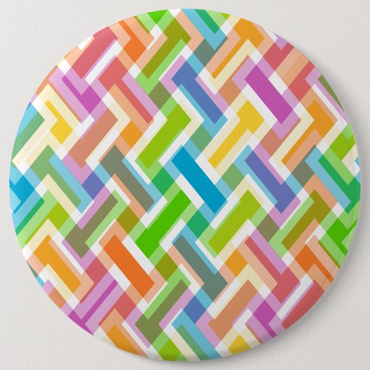 Buntes abstraktes geometrisches Muster Button (Vorderseite)