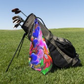 Buntes abstraktes golfhandtuch (Gras)