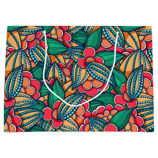 Buntes abstraktes illustriertes Muster der Große Geschenktüte (Vorderseite)