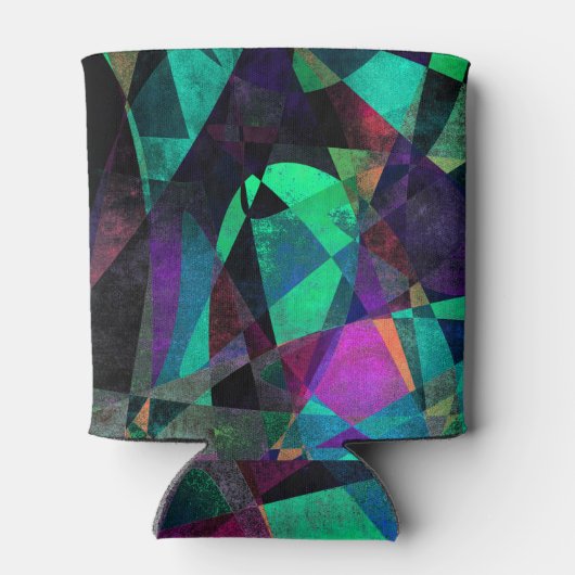 Buntes abstraktes Kunst-, Schwarz-, aquamarines u. Dosenkühler (Rückseite)