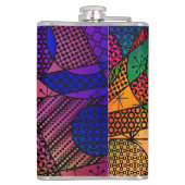 Buntes abstraktes mit Beschaffenheiten u. Mustern Flachmann (Rückseite)