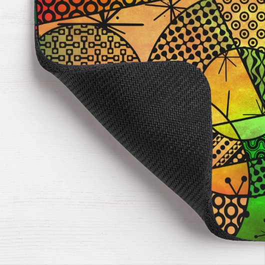 Buntes abstraktes mit Beschaffenheiten u. Mustern Mousepad (Ecke)